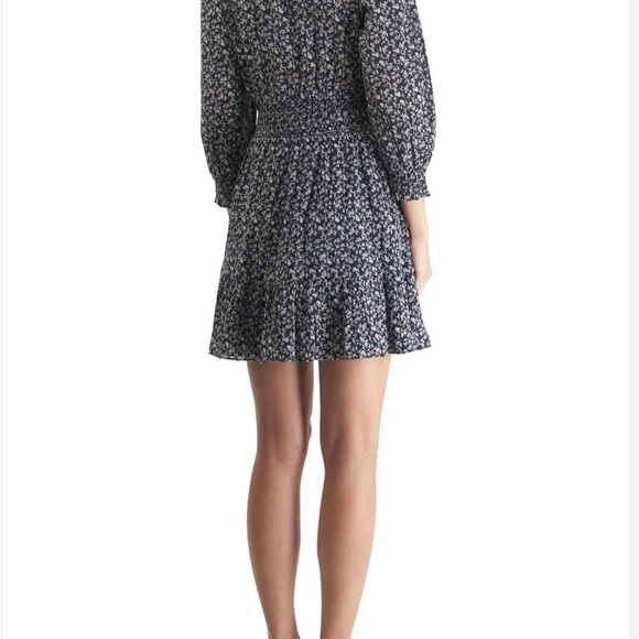 bishop + young Navy Geometric Long Sleeve Dress - Picture 2 of 8